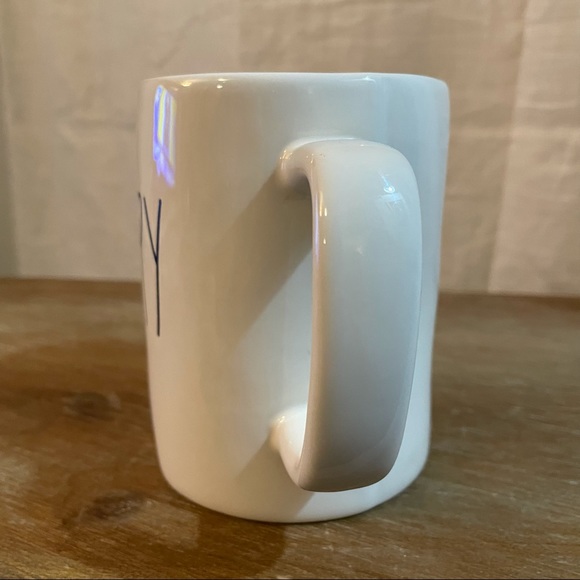 Rae Dunn HAPPY Mug Ceramic Cup Farmhouse Decor Gift Coffee Tea Drink Smile - Picture 2 of 6
